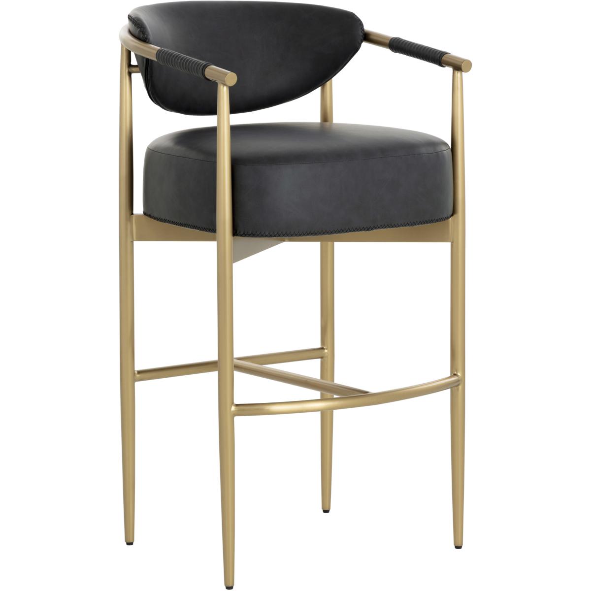 SUNPAN 111932 Heloise 40 inch Bravo Black Barstool in Cantina Black